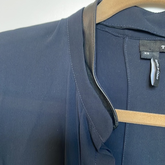 The Kooples mini dress with leather trim - Picture 3 of 5